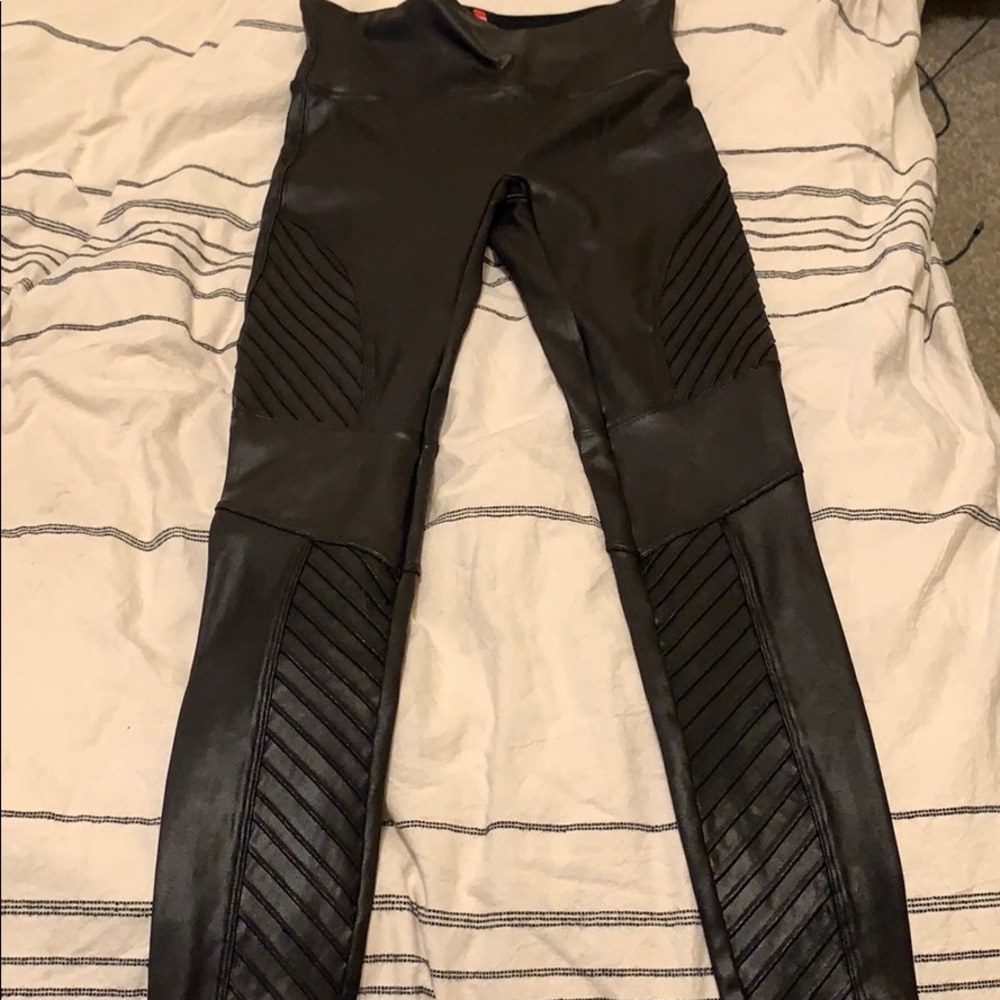 SPANX Leather Moto Leggings
